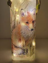 Load image into Gallery viewer, Decoupage Fox Bottle Lamp - Quantock Inspiration
