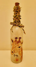 Load image into Gallery viewer, Decoupage Giraffe Bottle Lamp with Jute twine - Quantock Inspiration
