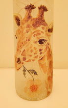 Load image into Gallery viewer, Decoupage Giraffe Bottle Lamp with Jute twine - Quantock Inspiration
