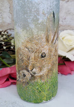 Load image into Gallery viewer, Decoupage Hare Bottle Lamp - Quantock Inspiration
