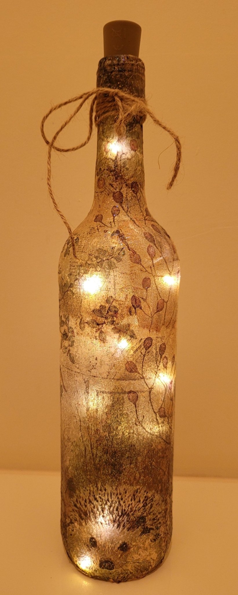 Decoupage Hedgehog Bottle Lamp - Quantock Inspiration