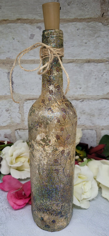 Decoupage Hedgehog Bottle Lamp - Quantock Inspiration
