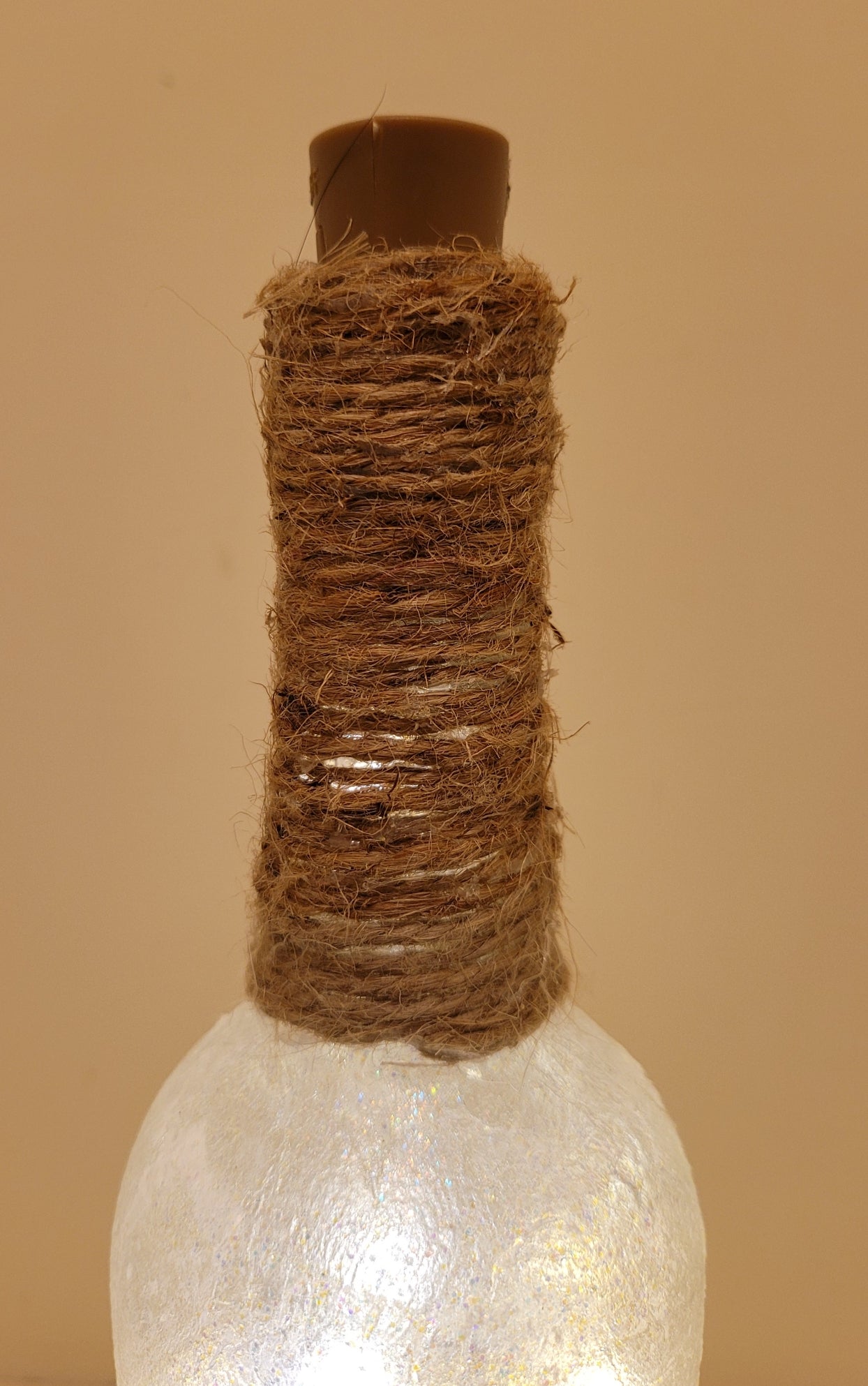 Decoupage Hedgehog String Bottle Lamp - Quantock Inspiration
