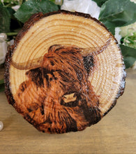 Load image into Gallery viewer, Decoupage Highland Cow Coasters - Quantock Inspiration
