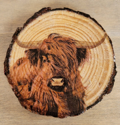 Decoupage Highland Cow Coasters - Quantock Inspiration