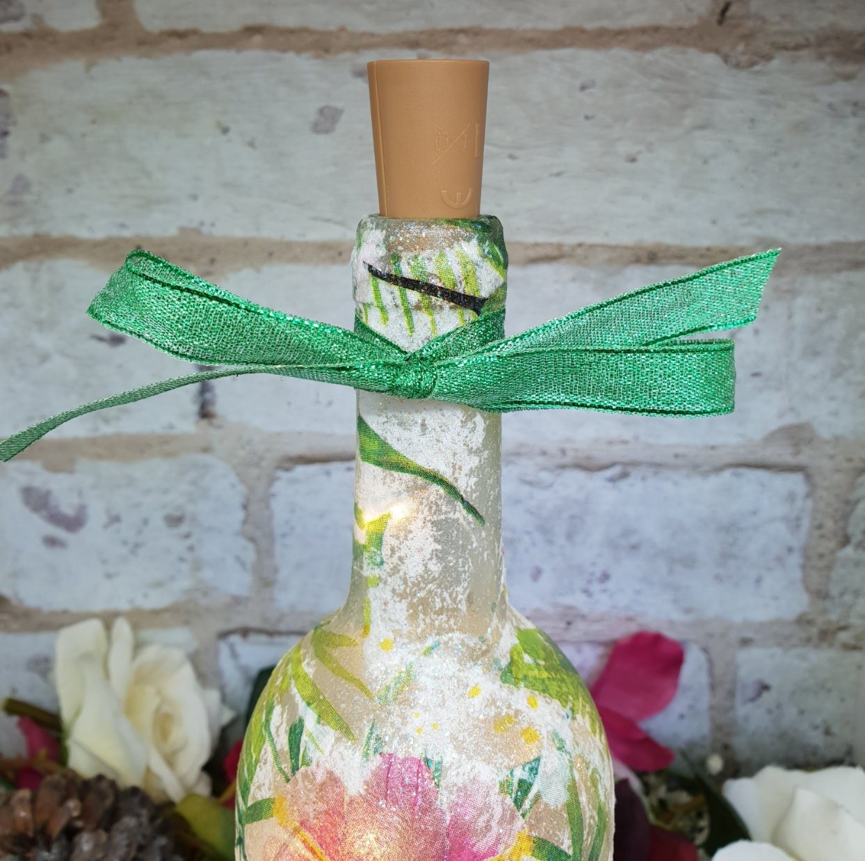 Decoupage Hummingbird Bottle Lamp - Quantock Inspiration