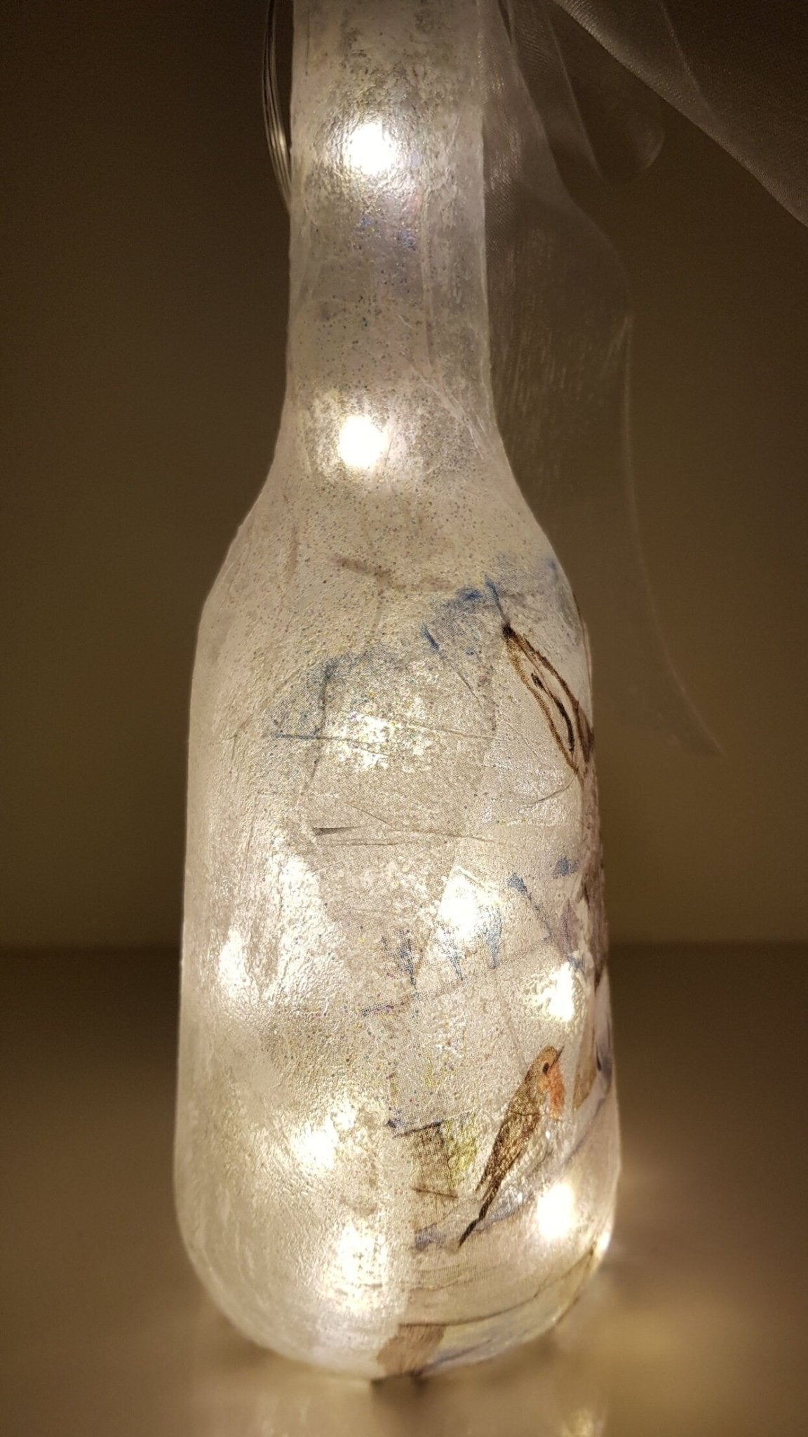 Decoupage Light Up Donkey Bottle - Quantock Inspiration