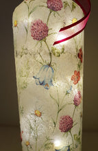 Load image into Gallery viewer, Decoupage Meadow Flower Bottle Lamp - Quantock Inspiration
