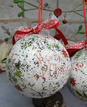 Load image into Gallery viewer, Decoupage Merry Christmas Baubles - Quantock Inspiration

