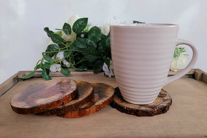 Decoupage Natural Wood Slice Squirrel Coasters - Quantock Inspiration