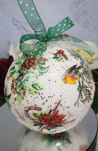 Load image into Gallery viewer, Decoupage Robin Christmas Baubles - Quantock Inspiration
