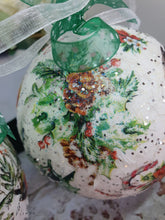 Load image into Gallery viewer, Decoupage Robin Christmas Baubles - Quantock Inspiration
