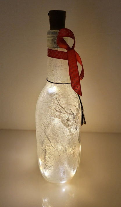 Decoupage Stag Bottle Lamp - Quantock Inspiration
