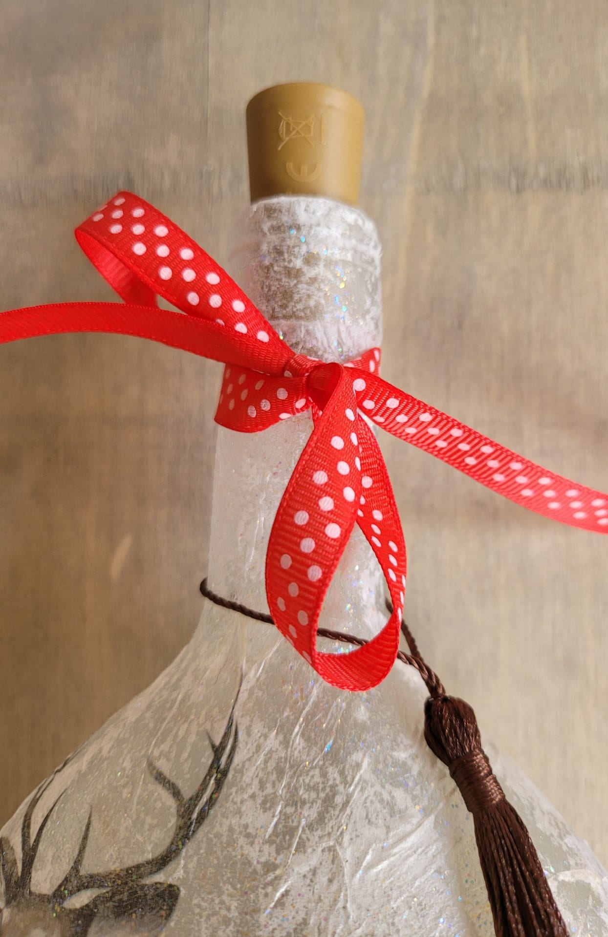 Decoupage Stag Bottle Lamp - Quantock Inspiration