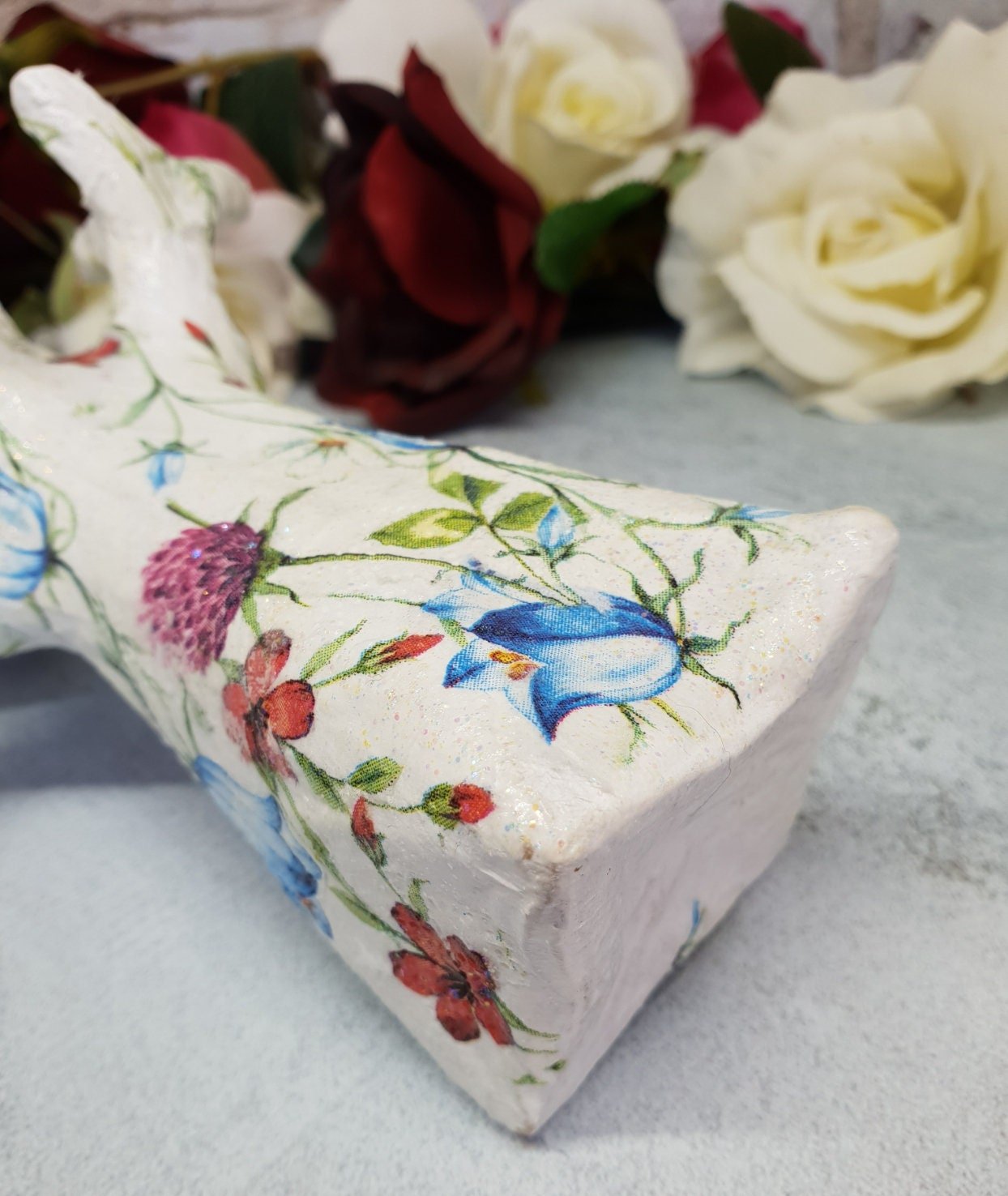 Decoupage Tree Ring Holder - Quantock Inspiration