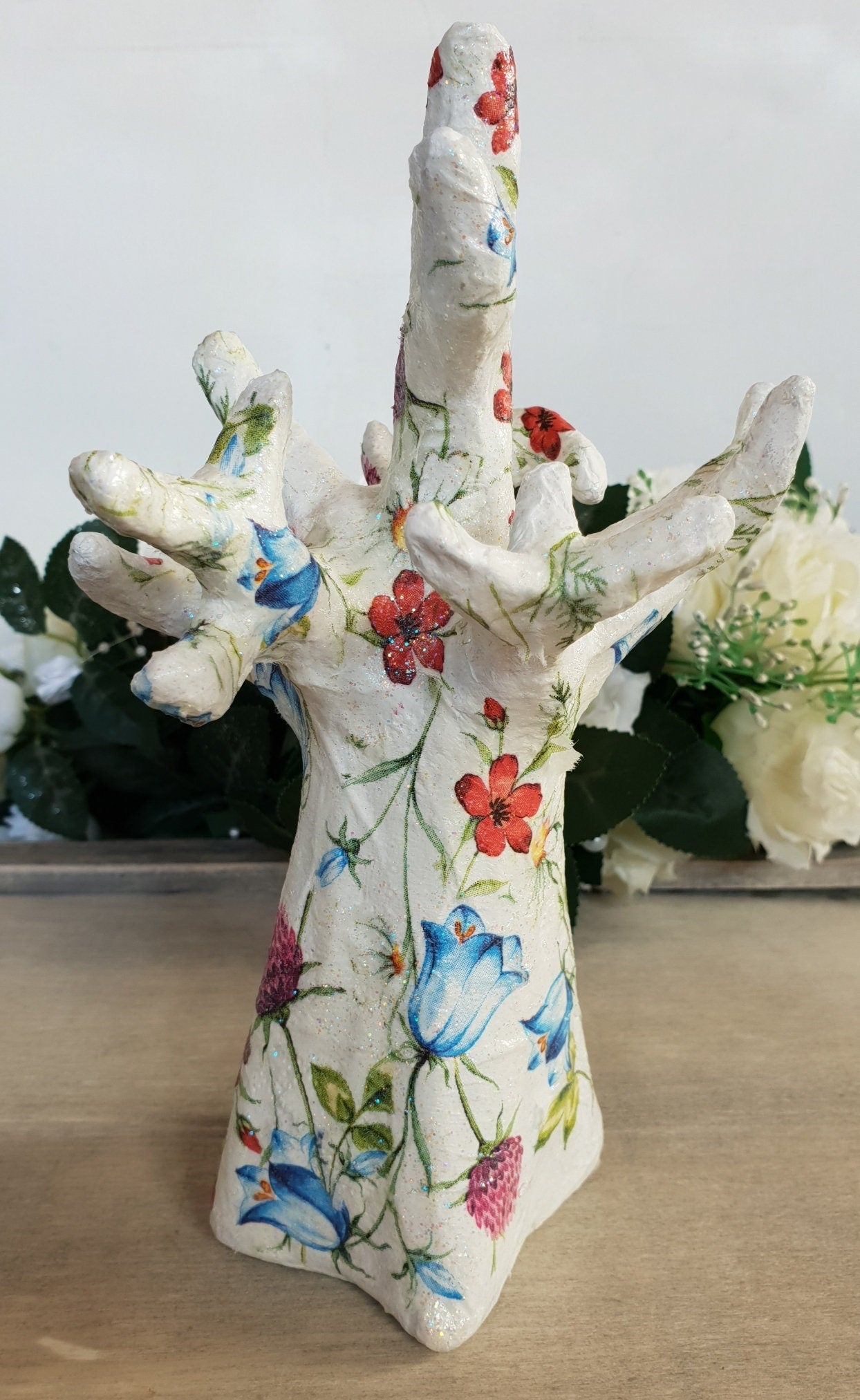 Decoupage Tree Ring Holder - Quantock Inspiration