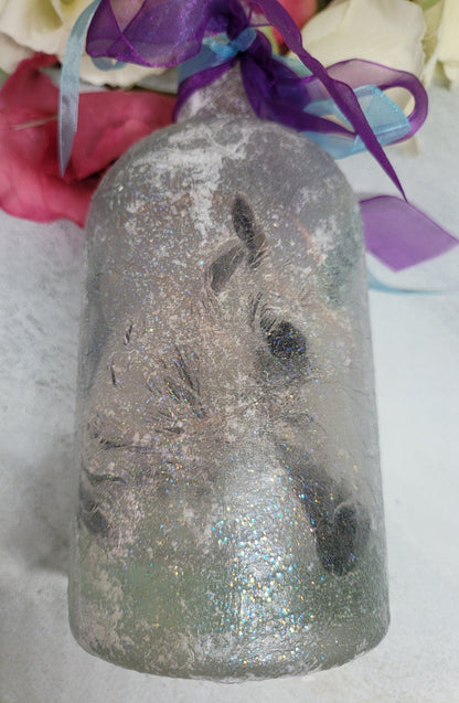 Decoupage Unicorn Bottle Lamp - Quantock Inspiration