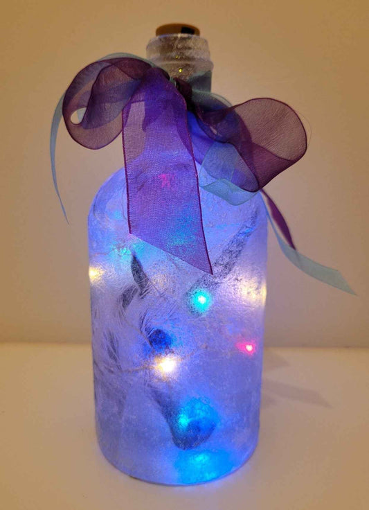 Unicorn Bottle Lamp | Decoupage LED Light | Quantock Inspiration