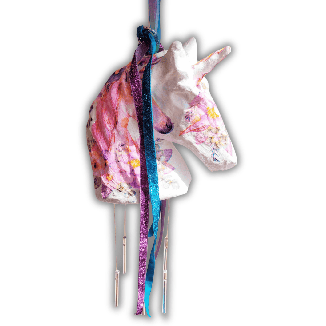 Decoupage Unicorn Wind Chime - Quantock Inspiration
