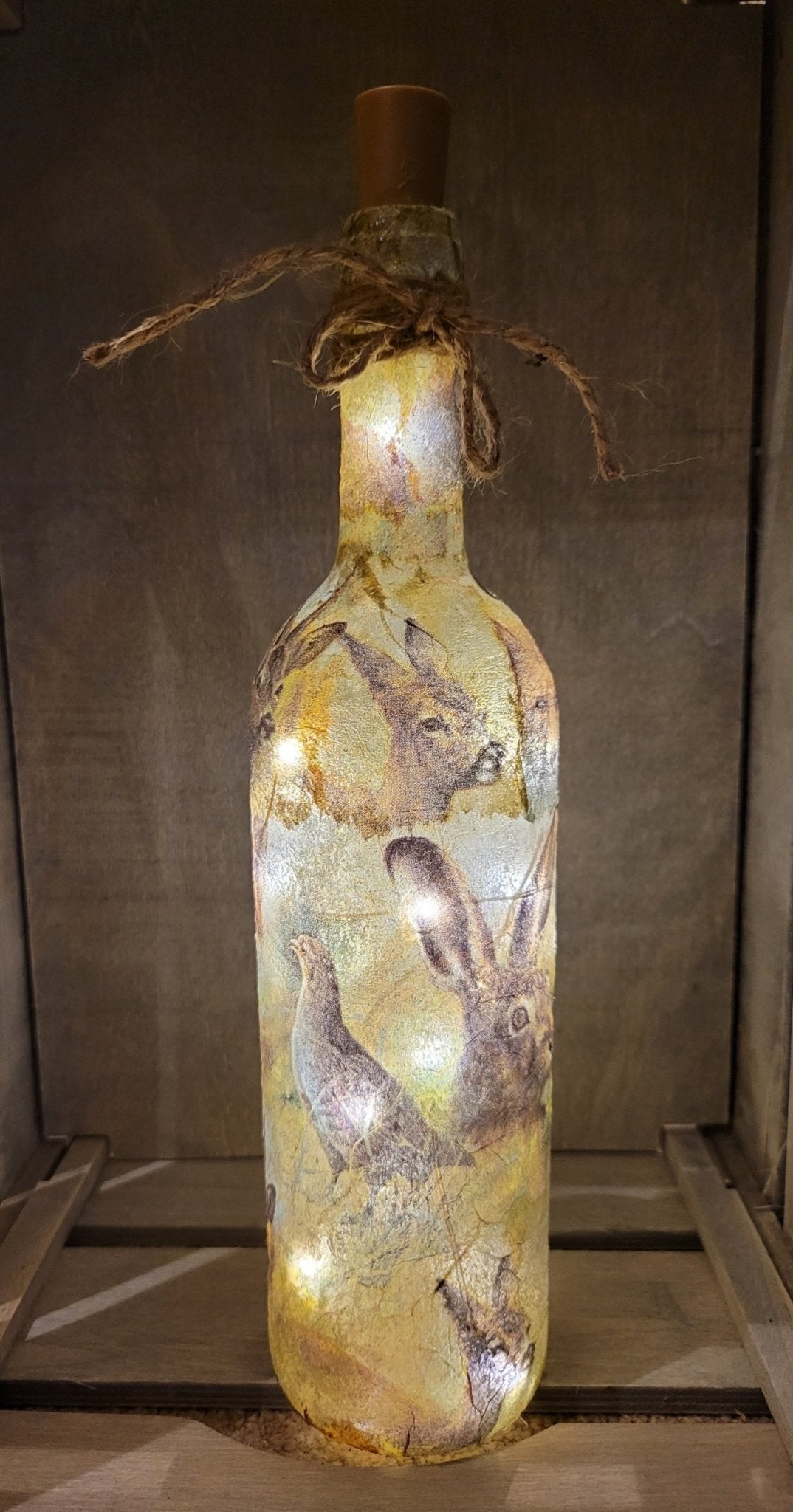 Decoupage Wildlife Bottle Lamp - Quantock Inspiration