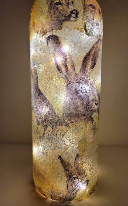 Decoupage Wildlife Bottle Lamp - Quantock Inspiration