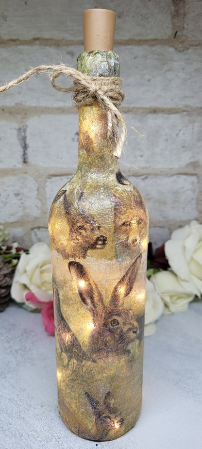Decoupage Wildlife Bottle Lamp - Quantock Inspiration