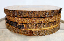 Load image into Gallery viewer, Decoupage Wood Slice Highland Cow Placemats - Quantock Inspiration
