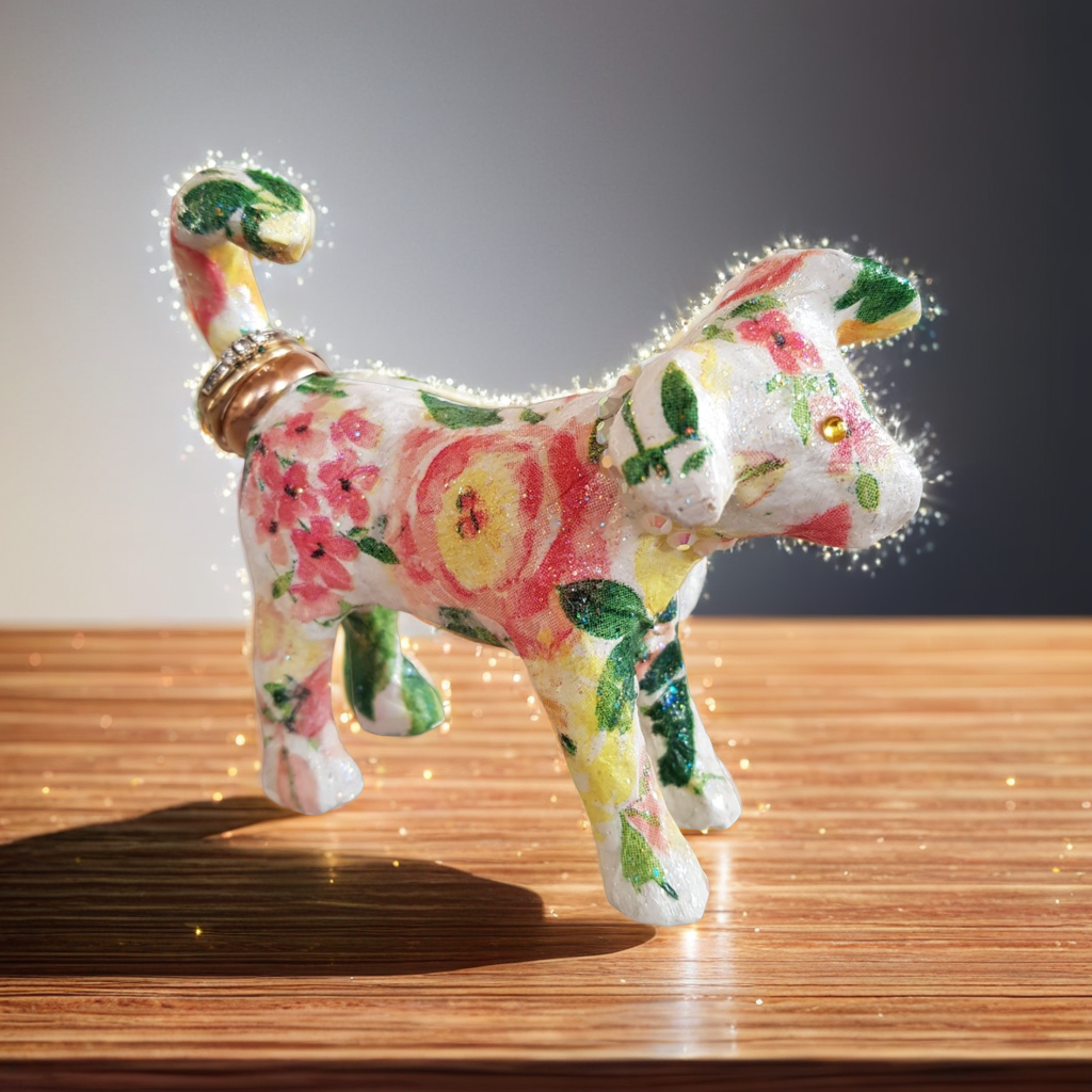 Decoupage Dog Ring Holder