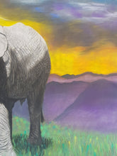 Load image into Gallery viewer, Elephant Pastel Painting - Quantock Inspiration
