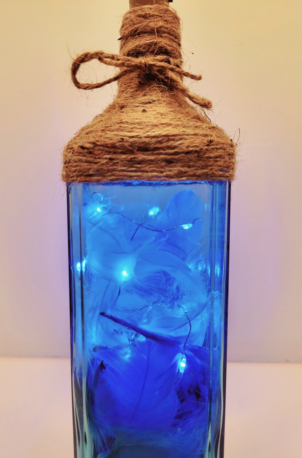 Filled Gin Bottle Lamp - Quantock Inspiration