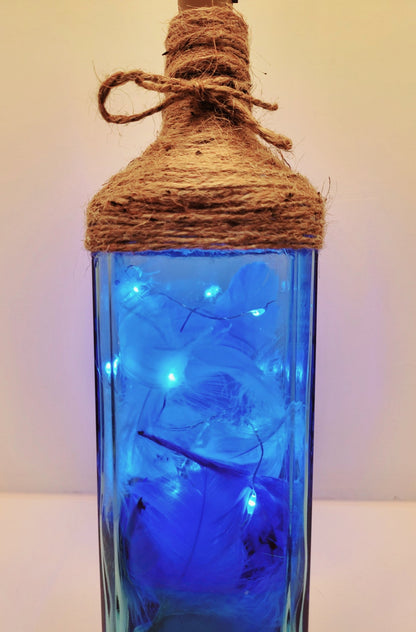 Filled Gin Bottle Lamp - Quantock Inspiration