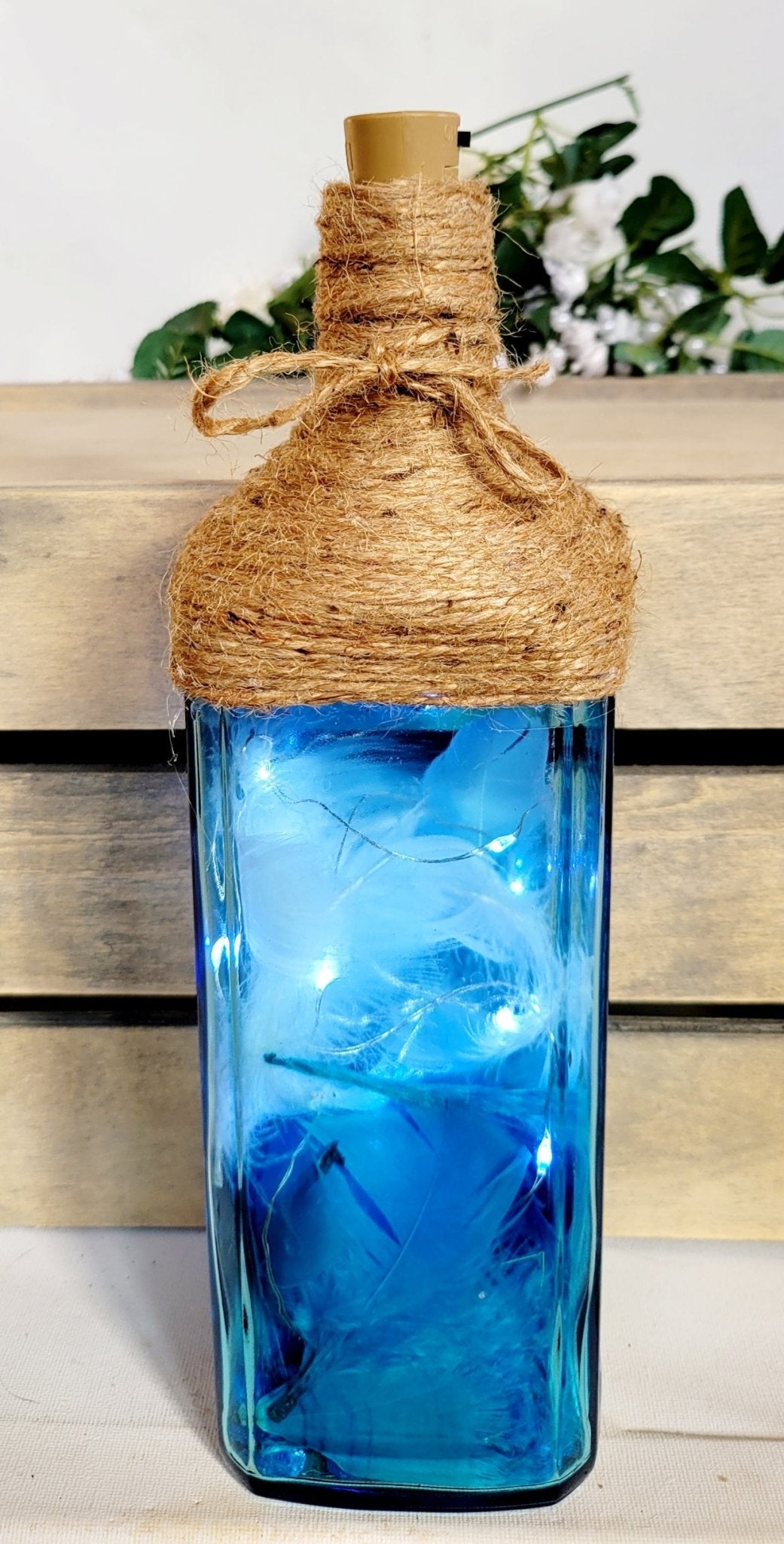 Filled Gin Bottle Lamp - Quantock Inspiration