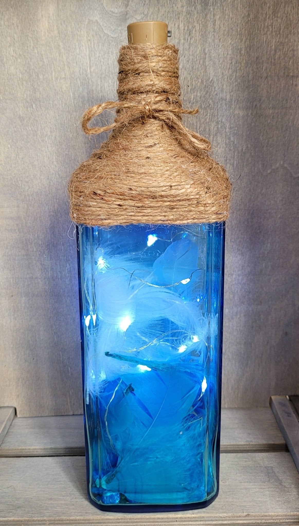 Filled Gin Bottle Lamp - Quantock Inspiration