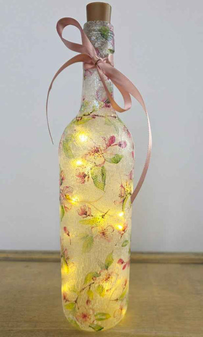 Handmade Floral Bottle Lamp & Flower Pot Gift Set | Nature-Inspired Home Décor | Quantock Inspiration