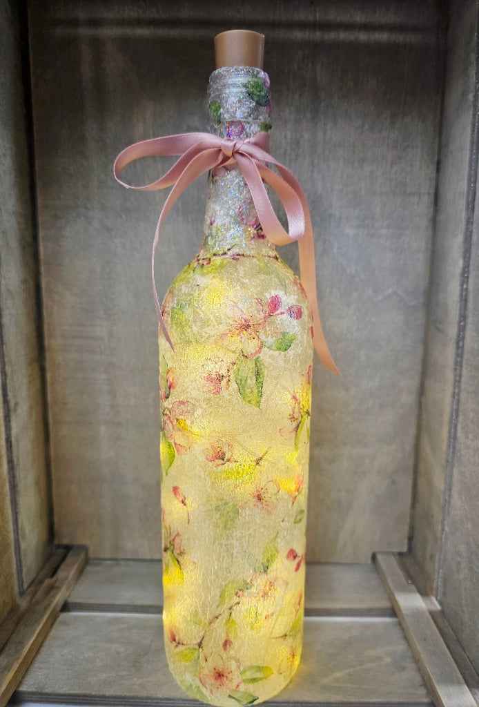 Handmade Floral Bottle Lamp & Flower Pot Gift Set | Nature-Inspired Home Décor | Quantock Inspiration