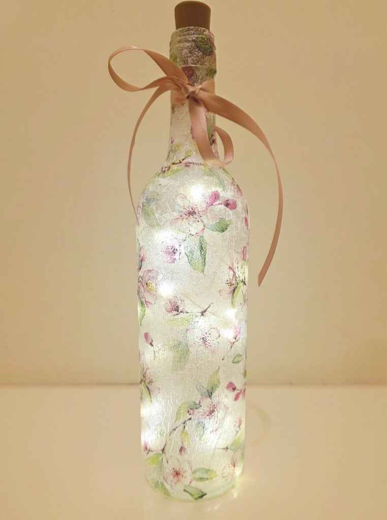 Handmade Floral Bottle Lamp & Flower Pot Gift Set | Nature-Inspired Home Décor | Quantock Inspiration