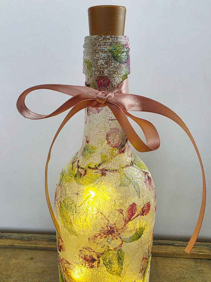 Handmade Floral Bottle Lamp & Flower Pot Gift Set | Nature-Inspired Home Décor | Quantock Inspiration