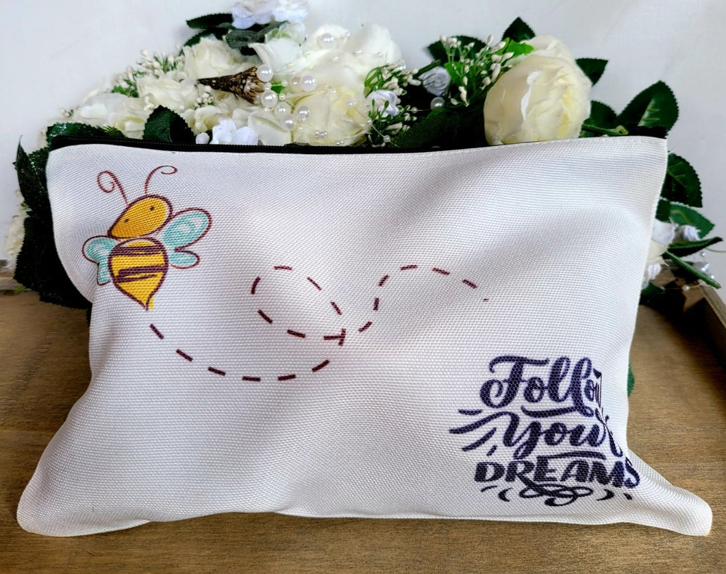 Follow your Dreams Bee Cosmetics Bag - Quantock Inspiration