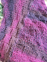 Load image into Gallery viewer, Girl&#39;s Purple Knit Poncho - Quantock Inspiration
