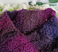 Load image into Gallery viewer, Girl&#39;s Purple Knit Poncho - Quantock Inspiration
