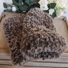 Load image into Gallery viewer, Grey Fluffy Fingerless Mittens - Quantock Inspiration
