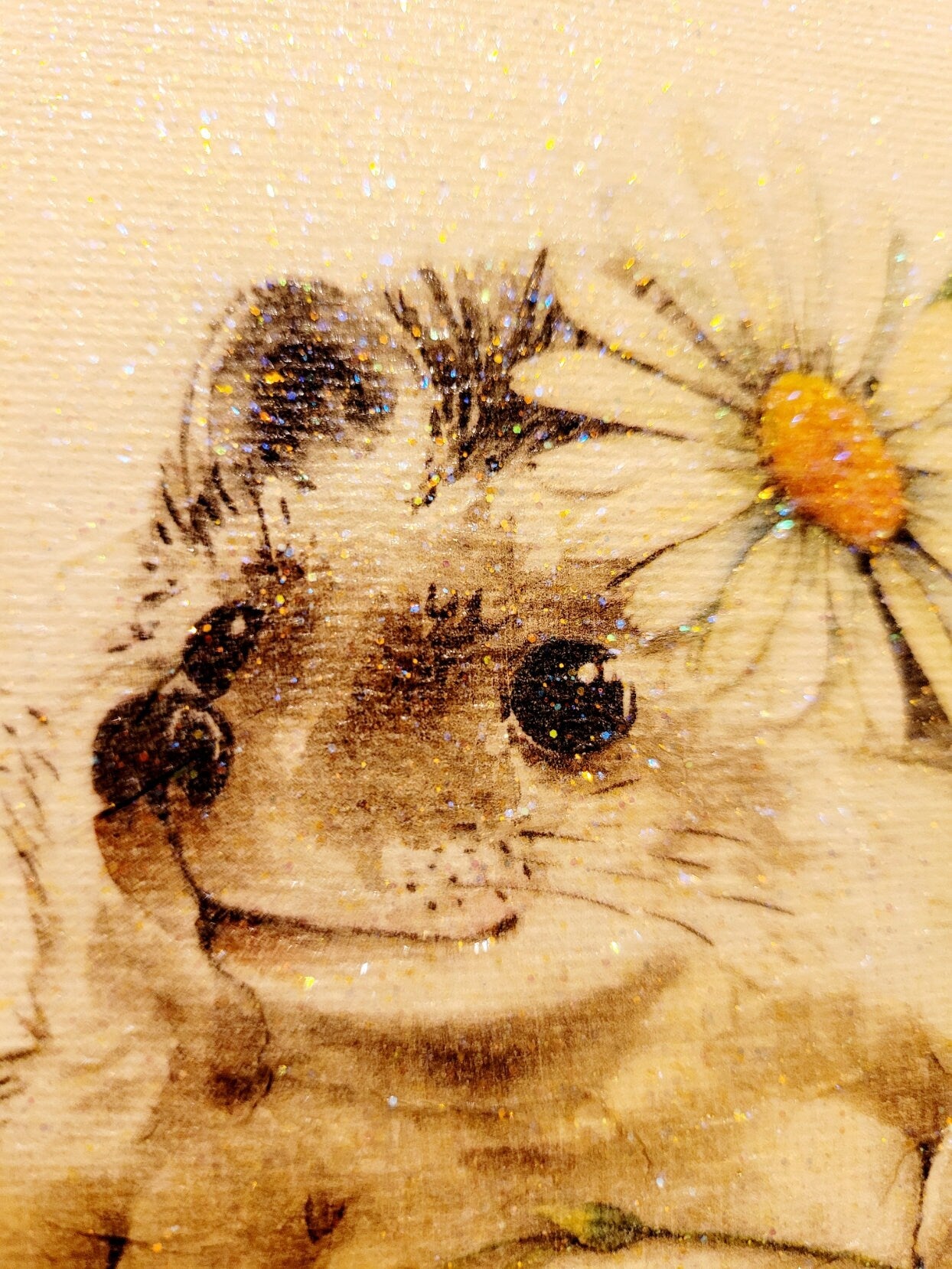 Hedgehog image on a canvas
