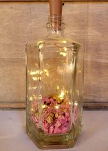Load image into Gallery viewer, Hexagonal Bottle Lamp with Coloured Stones - Quantock Inspiration
