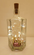 Load image into Gallery viewer, Hexagonal Bottle Lamp with Coloured Stones - Quantock Inspiration
