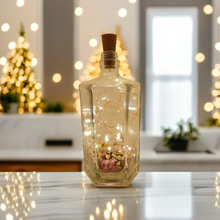 Load image into Gallery viewer, Hexagonal Bottle Lamp with Coloured Stones
