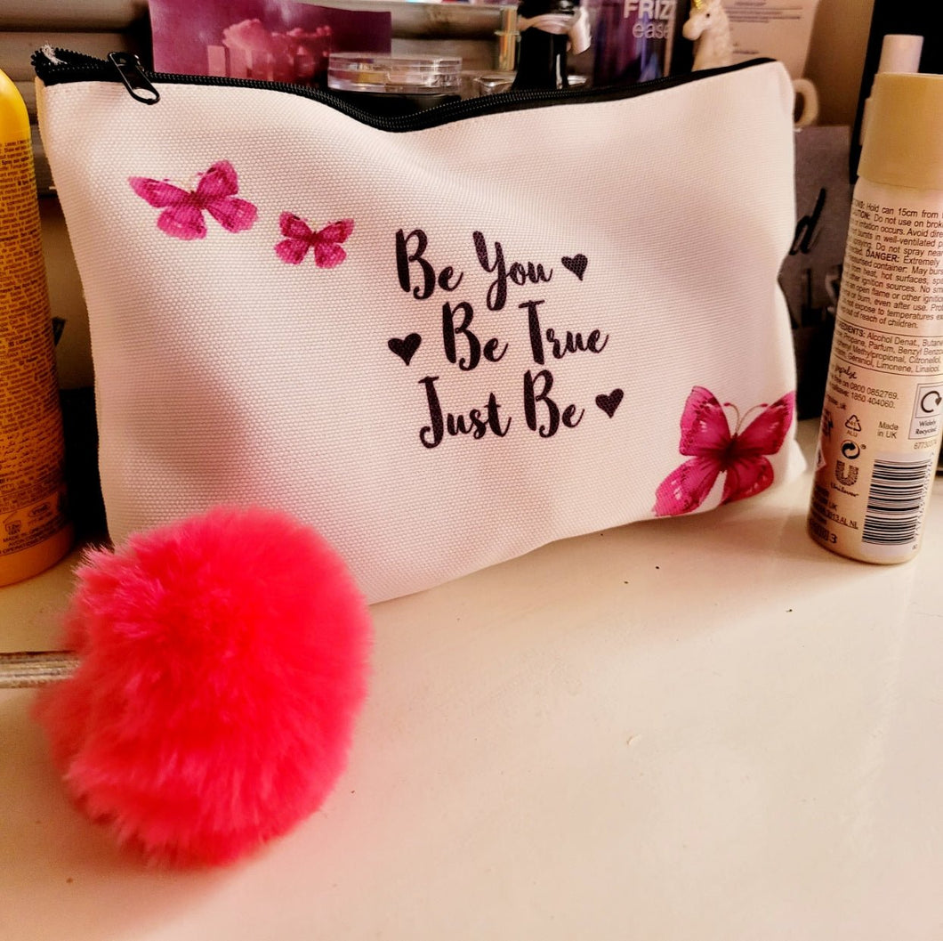 Just Be Butterfly Make Up Bag - Quantock Inspiration