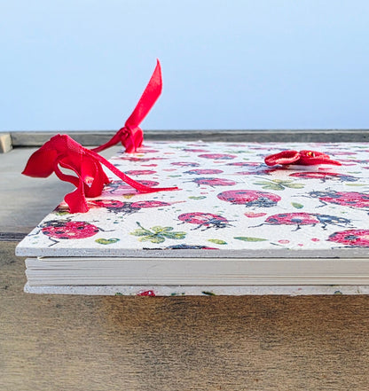 Reusable Ladybird Journal | A5 Refillable Wooden Notebook | Quantock Inspiration