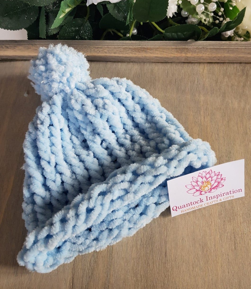 New Born Baby Bobble Hat - Quantock Inspiration