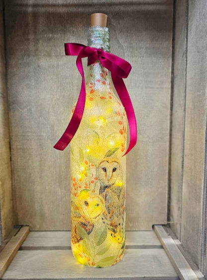 Barn Owl Bottle Lamp | Nature-Inspired Woodland Light | Quantock Inspiration