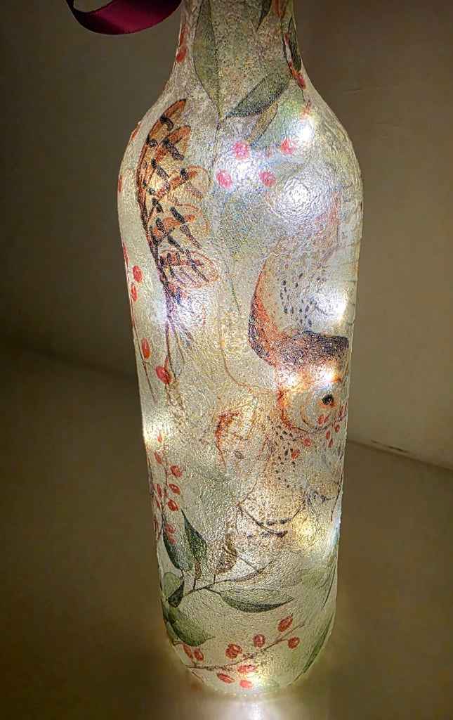 Barn Owl Bottle Lamp | Nature-Inspired Woodland Light | Quantock Inspiration
